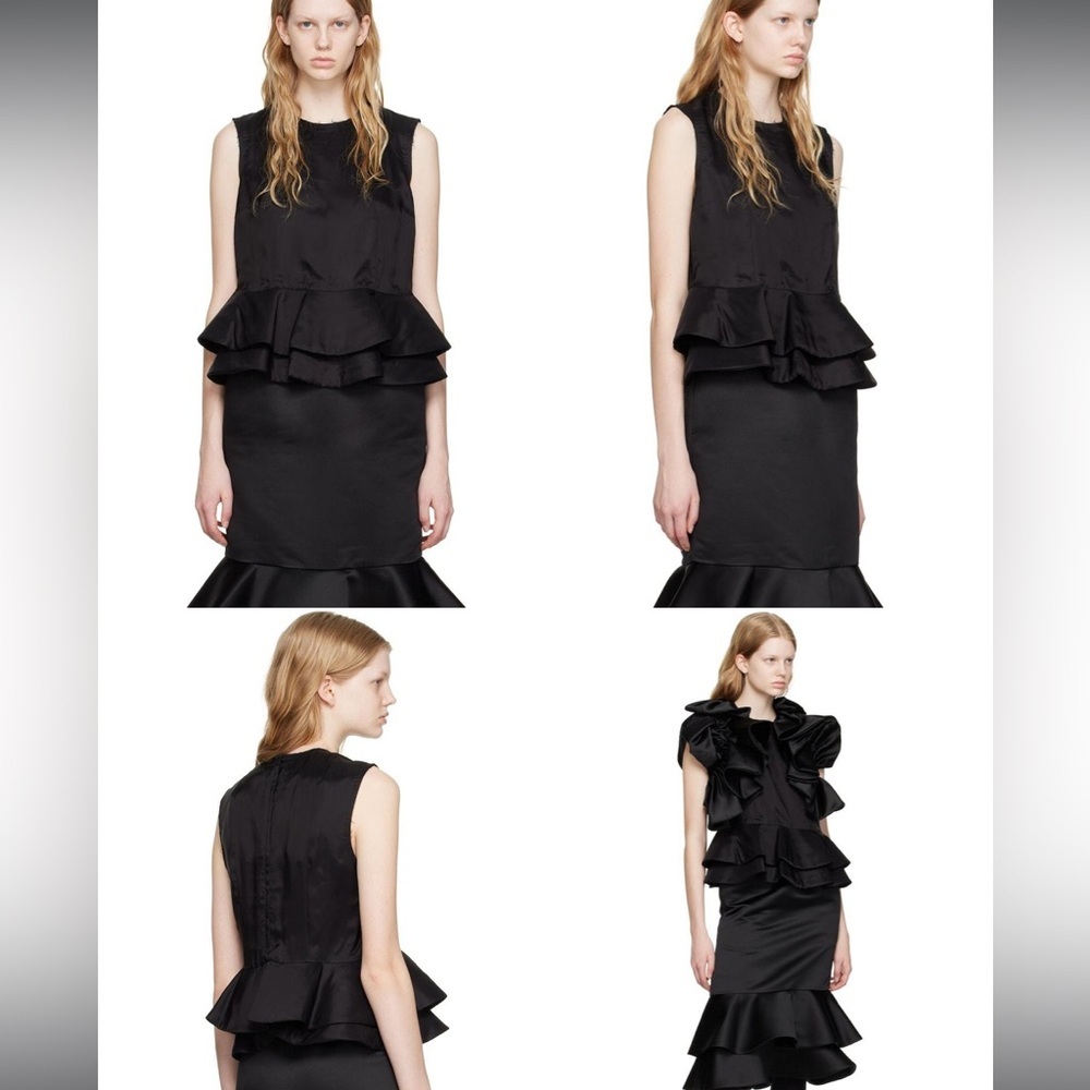 Comme des Garcons Black Sleeveless Peplum style Top - Picture 2 of 9